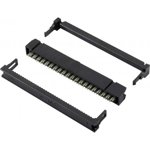 Connfly DS1016-08MA2BB konektor pro ploché kabely s odlehčením tahu Rastr (rozteč): 2.54 mm Počet pólů: 8 Počet řádků: 2 1 ks