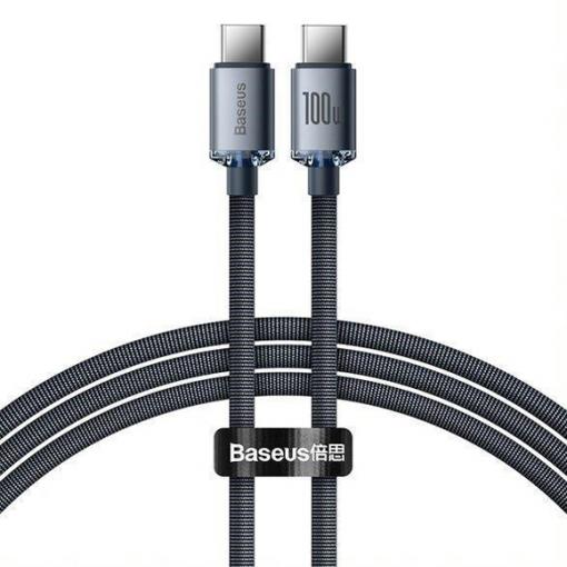 Kabel BASEUS Crystal Shine USB-C/USB-C 1,2m Black 100W
