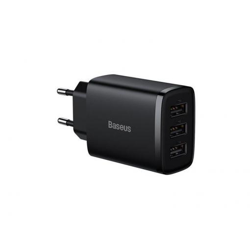 Adaptér USB BASESUS Compact Black 3xUSB