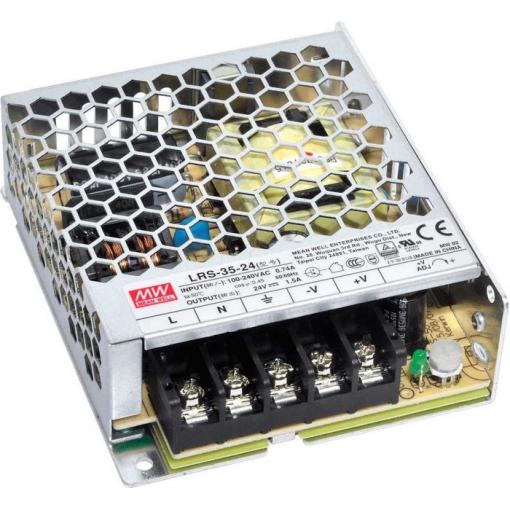 Průmyslový zdroj Mean Well LRS-35-24, 24 V / 35 W, spínaný
