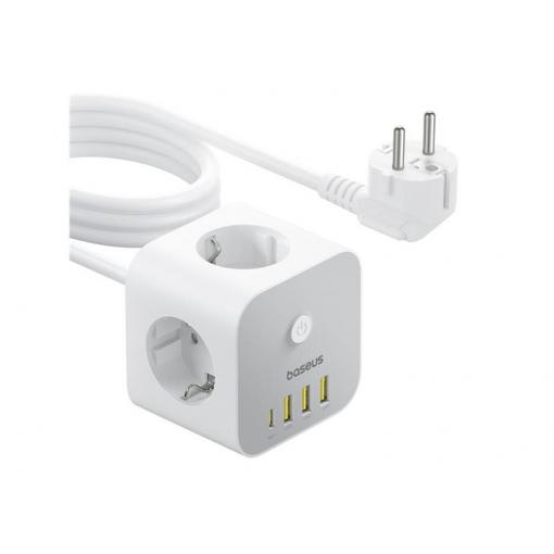 Prodlužovací kabel BASEUS PowerCombo Cube White 1,5m