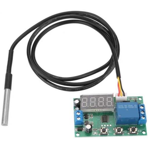 Digitální termostat YYW-1 s čidlem DS18B20, -40 až 125 °C, 12 V DC