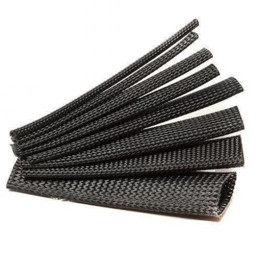 Ochranný nylonový oplet na kabely 6 mm, černý