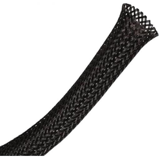 Ochranný nylonový oplet na kabely 30 mm, černý