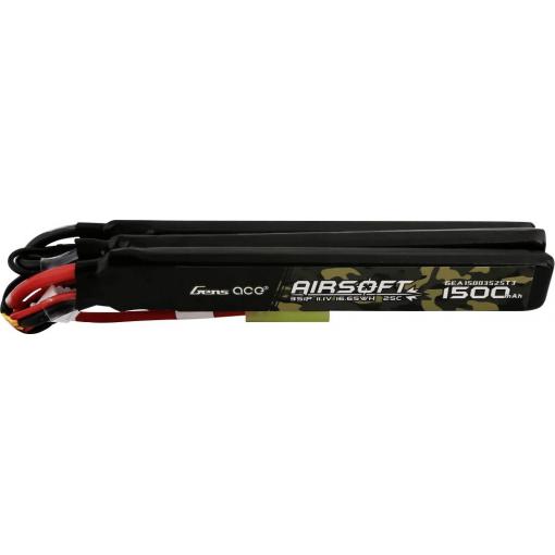Gens ace GEA15003S25T3 akupack Li-Pol (modelářství), 11.1 V, 1500 mAh, články 3, 25 C, blok, mini Tamiya