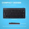 Perixx Perixx 11670, Mini, USB, Membran Key Switch, QWERTY, Schwarz USB klávesnice německá, QWERTZ černá USB konektor