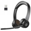 EKSA H16 Headset otevřená (On Ear) Bluetooth® černá Potlačení hluku, Redukce šumu mikrofonu headset, regulace hlasitosti, Indikátor nabití Počítače