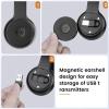 EKSA H16 Headset otevřená (On Ear) Bluetooth® černá Potlačení hluku, Redukce šumu mikrofonu headset, regulace hlasitosti, Indikátor nabití Počítače
