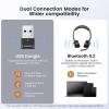 EKSA H16 Headset otevřená (On Ear) Bluetooth® černá Potlačení hluku, Redukce šumu mikrofonu headset, regulace hlasitosti, Indikátor nabití Počítače