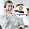 EKSA H16 Headset otevřená (On Ear) Bluetooth® černá Potlačení hluku, Redukce šumu mikrofonu headset, regulace hlasitosti, Indikátor nabití Počítače