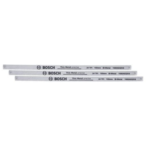 Bosch Home and Garden 1600A032UL Ruční pilové listy pro ruční nářadí, 150 mm, 24 TPI, 3 kusů Délka řezacího listu 150 mm