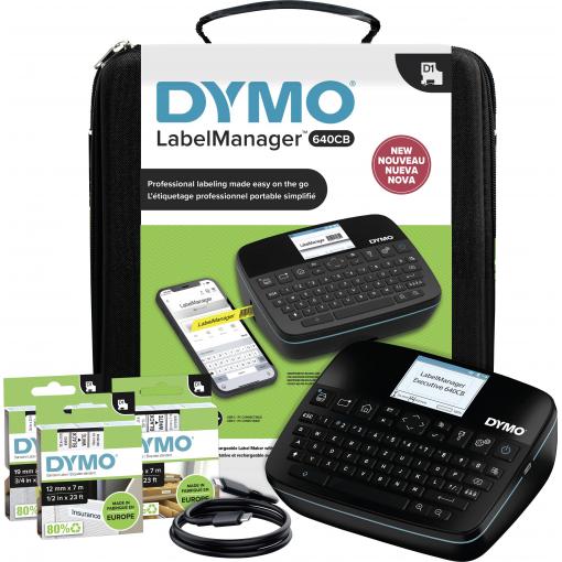 DYMO LabelManager tiskárna štítků vhodné pro pásky: D1 6 mm, 9 mm, 12 mm, 19 mm, 24 mm
