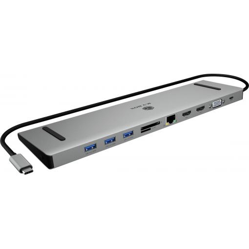 ICY BOX USB-C® dokovací stanice IB-DK2106a-CPD, USB Type-C® 11 in 1 Notebook DockingStation mit 3 Videoausgabe
