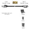 Maxtrack USB-C® / RJ45 síťový kabelový adaptér CAT 6 [1x USB-C® zástrčka - 1x RJ45 zástrčka] 2.00 m černá