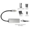 Maxtrack USB-C® / spojka RJ45 síťový adaptér [1x USB-C® zástrčka - 1x RJ45 zásuvka] 10 cm černá, stříbrná (matná)