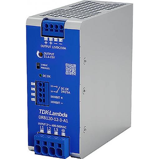 TDK DRB120-12-3-A1 síťový zdroj na DIN lištu 15 V/DC 10 A 120 W Počet výstupů:1 x Obsah 1 ks