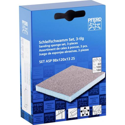 PFERD TOOLS 44698011 Houba pro broušení PFERD, 98x120x13 mm, A60, A100, A180, oboustranná pro univerzální použití 1 ks