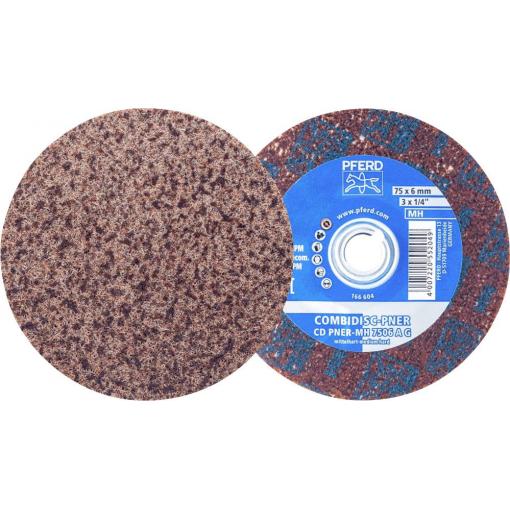 PFERD TOOLS 47700205 PFERD COMBIDISC lisovaný netkaný rounde CD PNER Ø 75 mm, středně tvrdý, pro povrchovou úpravu  75 mm 25 ks