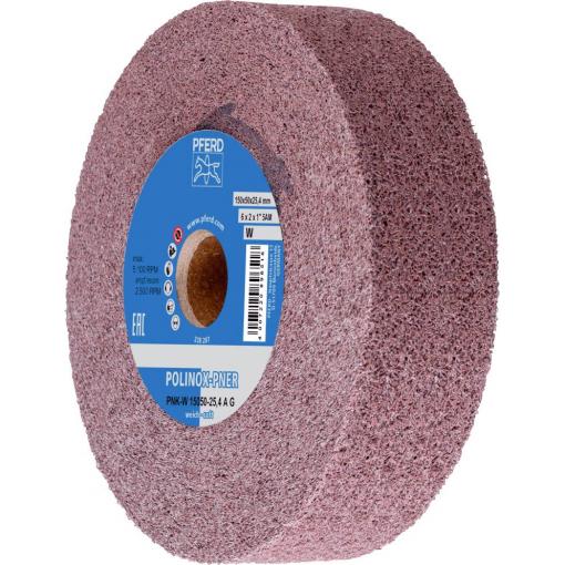 PFERD TOOLS 47802731 Kola PFERD POLINOX, vinutá se skelnou vatou PNK Ø 150 x 50 mm, průměr otvoru 25,4 mm, měkké a hrubé pro povrchovou úpravu  150 mm 1 ks