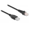 Delock USB kabel USB 2.0 USB-A zástrčka, RJ50 2.00 m černá 90611