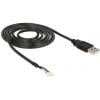 Delock USB kabel USB 2.0 USB-A zástrčka, Zástrčka na desku 5pólová 1.50 m černá 95986