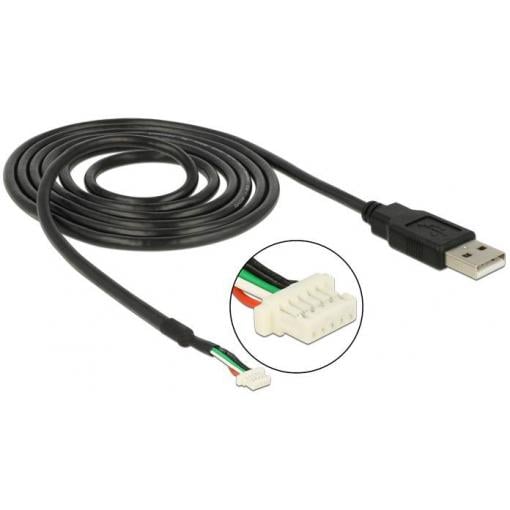 Delock USB kabel USB 2.0 USB-A zástrčka, Zástrčka na desku 5pólová 1.50 m černá 95986