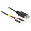 Delock Napájecí kabel USB USB-A zástrčka, Zástrčka na desku 2pólová 0.30 m černá 85402