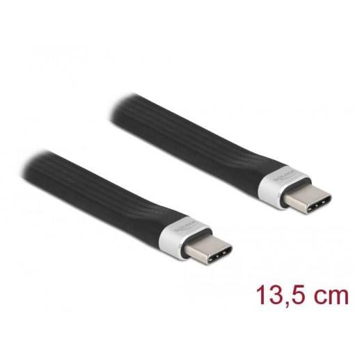Delock Kabel USB-C USB-C ® zástrčka, USB-C ® zástrčka 0.14 m černá 85770