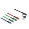 Delock Nabíjecí kabel USB USB 2.0 USB-A zástrčka, USB-C ® zástrčka, USB-C ® zástrčka, USB Micro-B zástrčka, Apple Lightning konektor 1.20 m černá, modrá,
