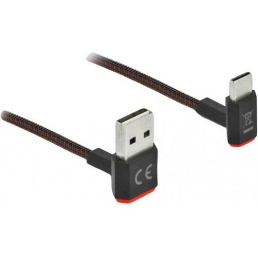 Delock USB kabel USB 2.0 USB-A zástrčka, USB-C ® zástrčka 0.50 m černá 85275
