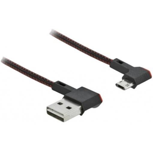 Delock USB kabel USB 2.0 USB-A zástrčka, USB Micro-B zástrčka 0.20 m černá 85269