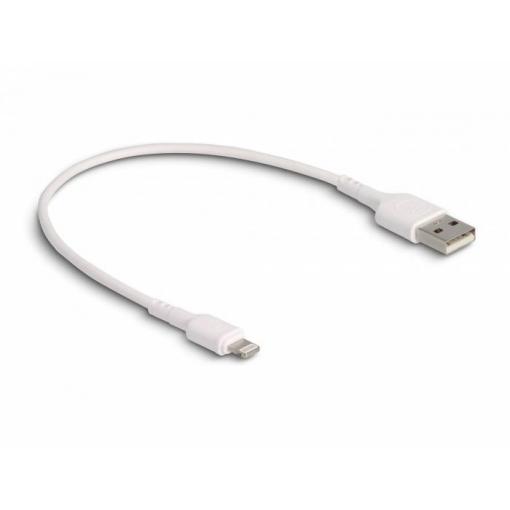 Delock Nabíjecí kabel USB USB 2.0 Apple Lightning konektor, USB-A zástrčka 0.30 m bílá 87866