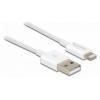 Delock Nabíjecí kabel USB USB 2.0 USB-A zástrčka, Apple Lightning konektor 1.00 m bílá 83000