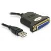 Delock USB kabel USB 1.1 USB-A zástrčka, Paralelní zdířka DB25 0.80 m černá 61330