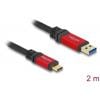 Delock USB kabel USB-A zástrčka, USB-C ® zástrčka 2.00 m černá, červená 80618