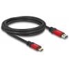 Delock USB kabel USB-A zástrčka, USB-C ® zástrčka 2.00 m černá, červená 80618