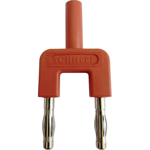 Schnepp 19/4mB/rt zkratovací můstek červená Ø pin: 4 mm Rozestup hrotů: 19 mm 1 ks