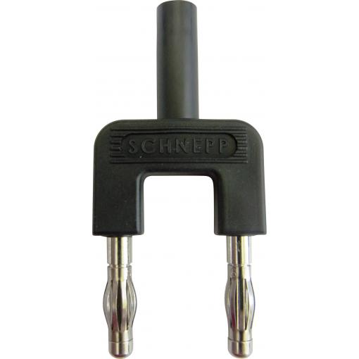 Schnepp 19/4mB/sw zkratovací můstek černá Ø pin: 4 mm Rozestup hrotů: 19 mm 1 ks