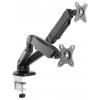 Manhattan držák na stůl pro monitor 462501 2 Displej: (s) 43,2 cm (17) - 81,3 cm (32) černá Formát na výšku, nastavitelná výška, Formát na šířku, nakláněcí,