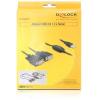 Delock USB kabel USB-A zástrčka, VGA 9pól. Zástrčka, VGA 9pól. Zástrčka 1.40 m černá 61886