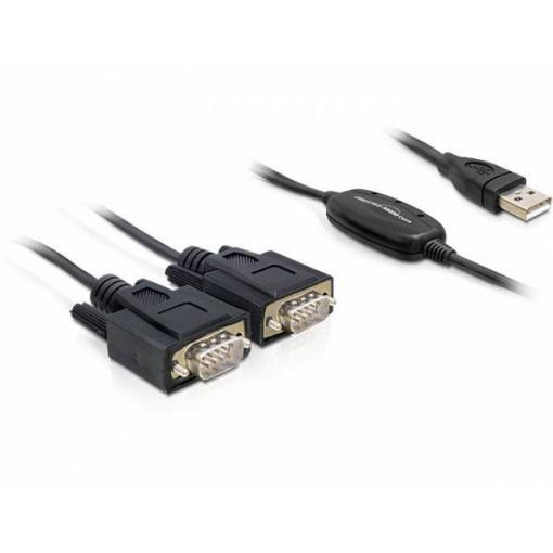Delock USB kabel USB-A zástrčka, VGA 9pól. Zástrčka, VGA 9pól. Zástrčka 1.40 m černá 61886