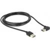 Delock USB kabel USB 2.0 USB-A zástrčka, USB-A zástrčka 1.00 m černá 83464