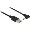 Delock Napájecí kabel USB USB-A zástrčka, DC zástrčka 3,5 mm 1.50 m černá 83577