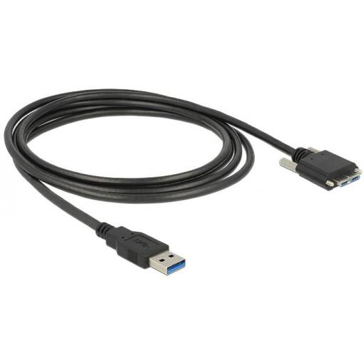 Delock USB kabel USB-A zástrčka, USB Micro-B zástrčka 3.00 m černá 83599