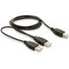 Delock USB kabel USB-B zástrčka, USB-A zástrčka 1.00 m černá 82394