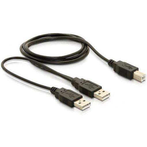 Delock USB kabel USB-B zástrčka, USB-A zástrčka 1.00 m černá 82394