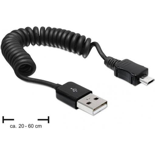Delock USB kabel USB 2.0 USB-A zástrčka, USB Micro-B zástrčka 0.60 m černá 83162