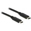 Delock Kabel USB-C USB 2.0 USB-C ® zástrčka, USB-C ® zástrčka 0.50 m černá 83672