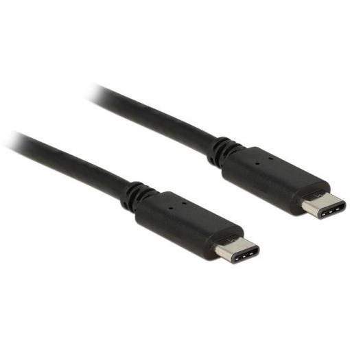 Delock Kabel USB-C USB 2.0 USB-C ® zástrčka, USB-C ® zástrčka 0.50 m černá 83672