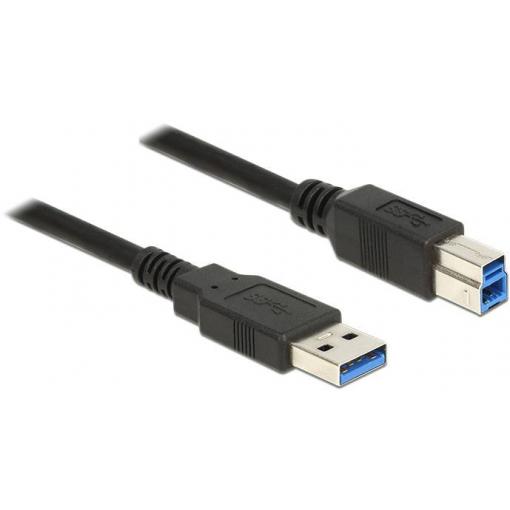 Delock USB kabel USB 3.2 Gen1 USB-A zástrčka, USB-B zástrčka 0.50 m černá 85065